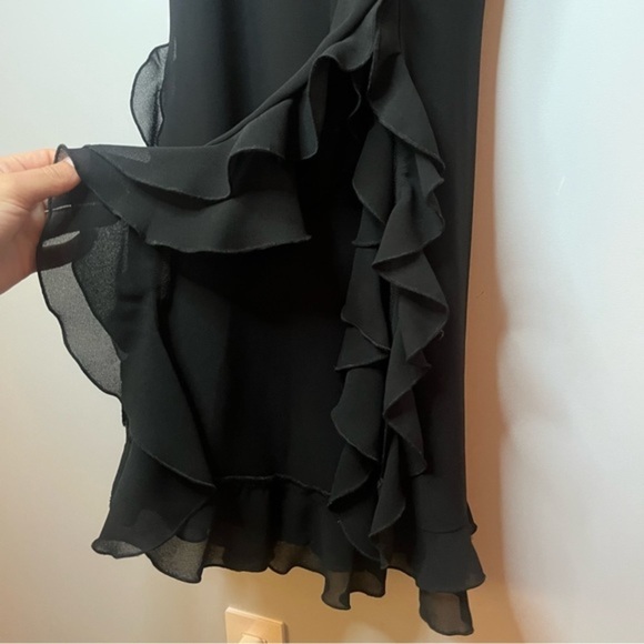 JS Collections Spanish Ruffle Split Hem Lightweight Flare Trousers Size 6 NWT - Picture 8 of 16